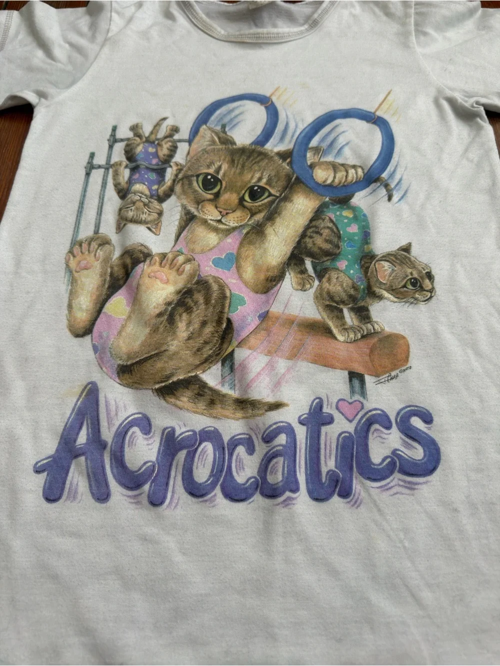 Vintage Katz Kidz acrocatics tshirt pajama dress